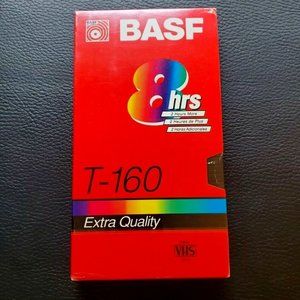 BASF 8 hour VHS Tape T-160 Blank Tape BRAND NEW New Sealed